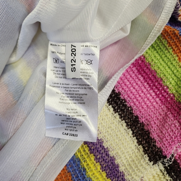 Anama Crochet Striped Mini Dress Swimswuit Coverup Resortwear Summer NWT Small - Picture 14 of 15